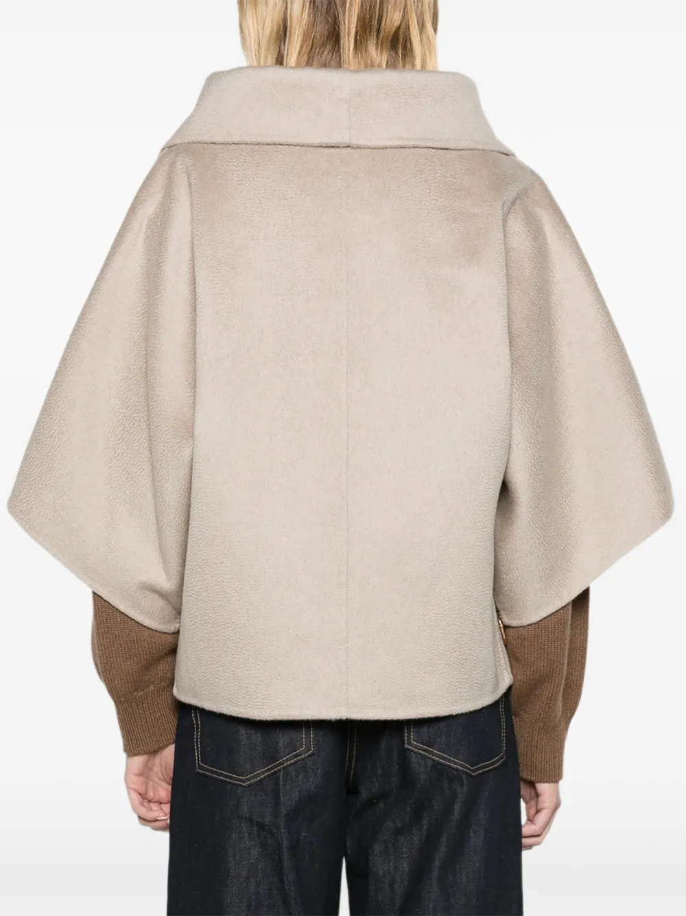 Max Mara double cashmere cropped coat Beige
