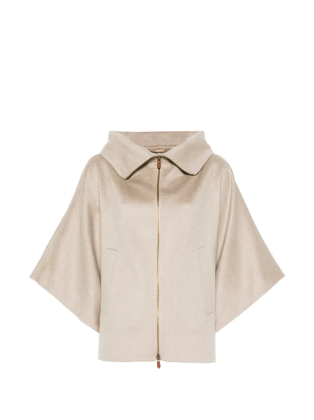 Max Mara double cashmere cropped coat - sand - Toni neutri