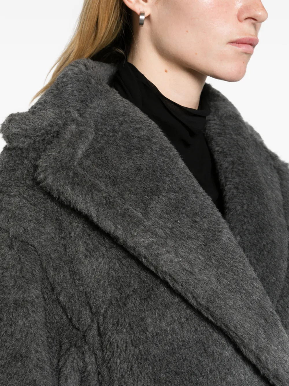 Max Mara Teddy Bear Icon coat in wool and alpaca Grijs