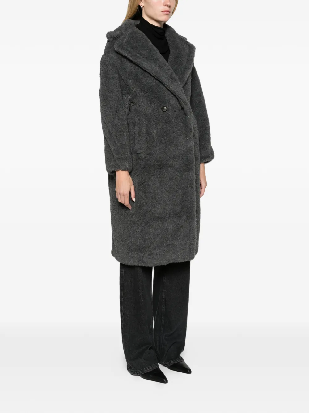 Max Mara Teddy Bear Icon coat in wool and alpaca Grijs