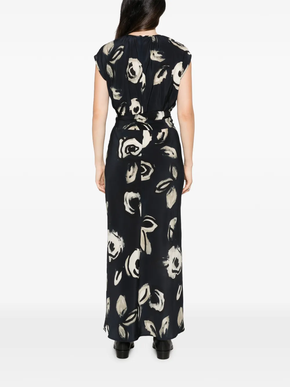 Max Mara Jurk met gestrikte taille Blauw
