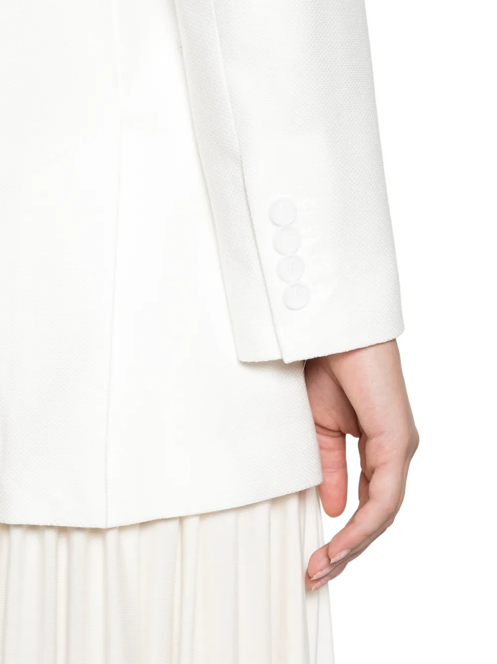 Max Mara piqué jersey Olimpia jacket white Wit