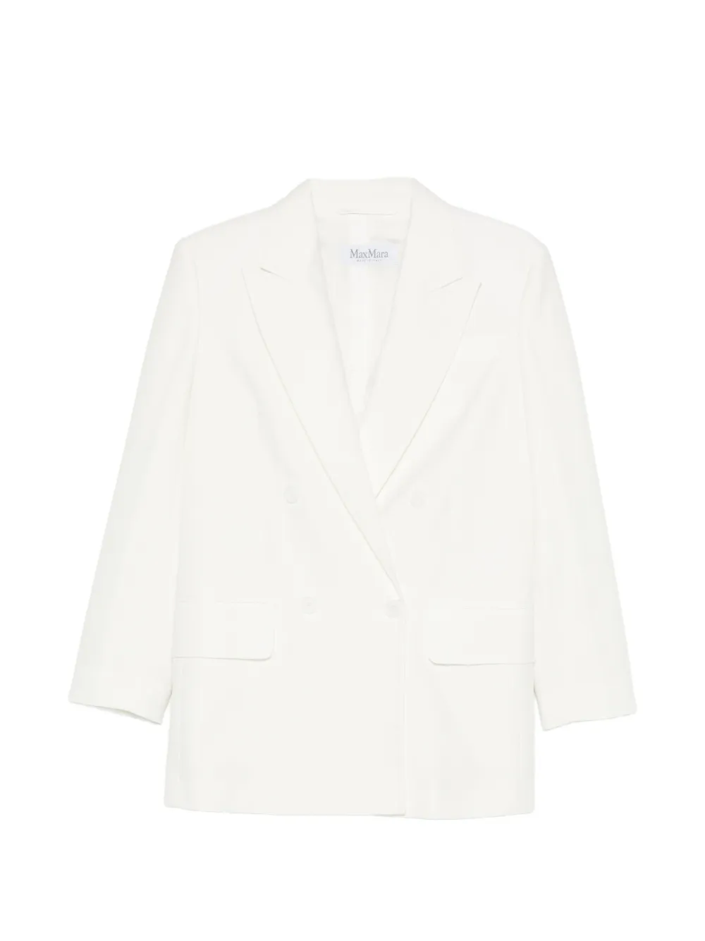 Max Mara piqué jersey Olimpia jacket white Wit
