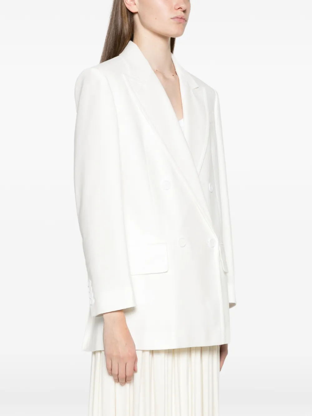 Max Mara piqué jersey Olimpia jacket white Wit
