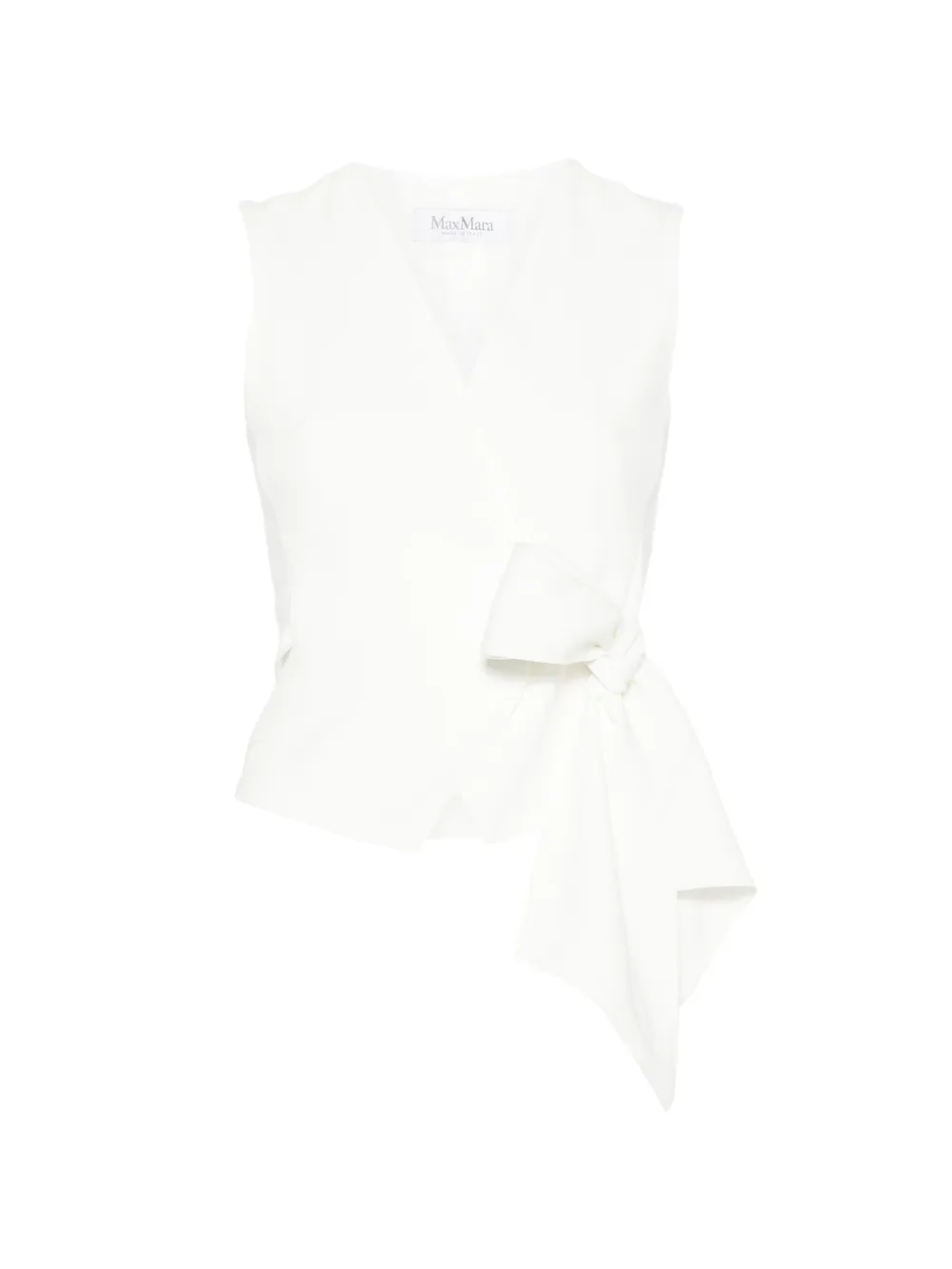Max Mara compact cady cropped gilet - white - Weiß