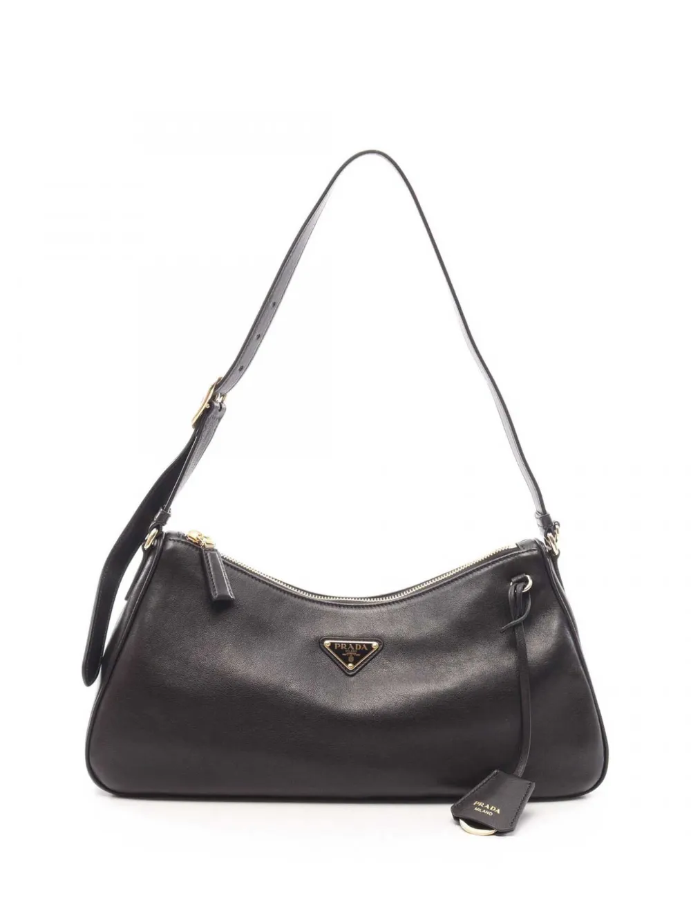 Prada Pre-Owned 2013-2026 Small Calfskin Arque shoulder bag - Nero