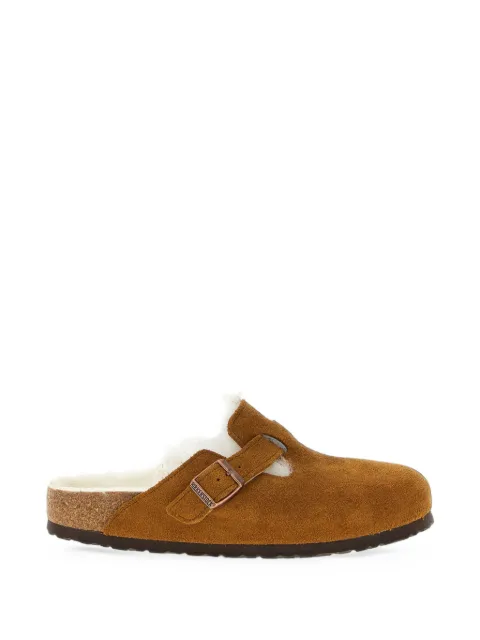 Birkenstock Boston shearling-lined suede slippers