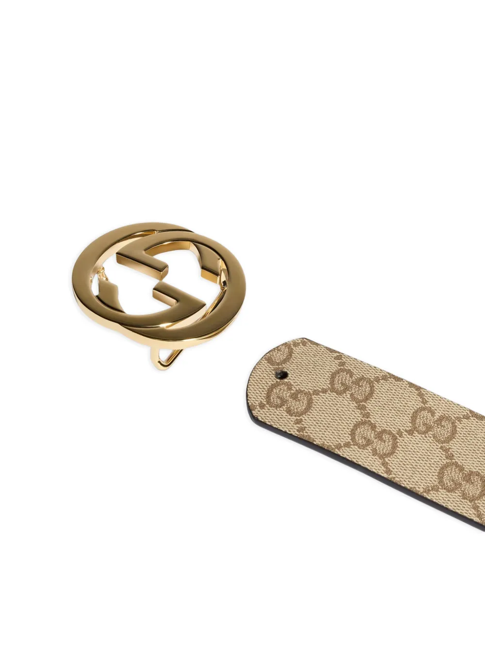 Gucci Omkeerbare gespriem met GG-logo Bruin