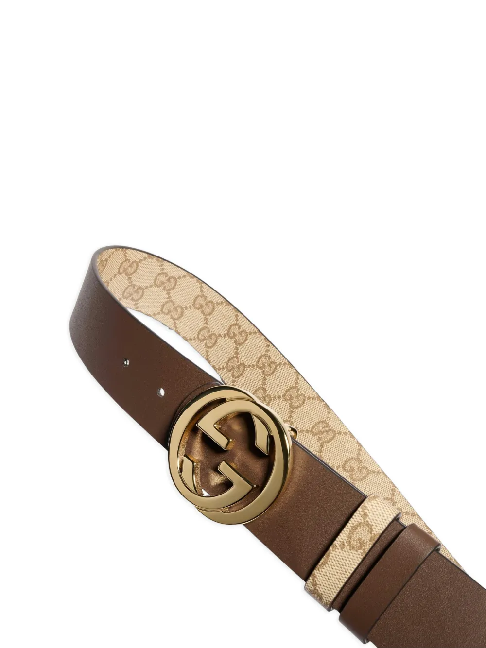 Gucci Omkeerbare gespriem met GG-logo Bruin