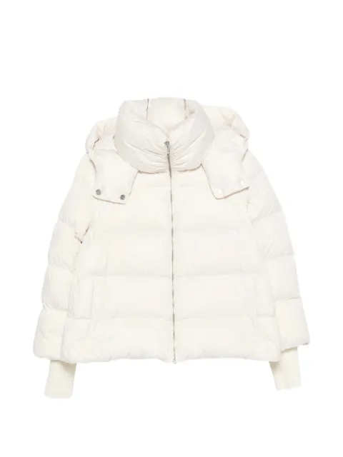 Add quilted hooded jacket