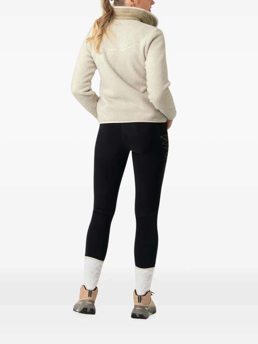 LAMUNT Sabine fleece vest met hoge hals Beige