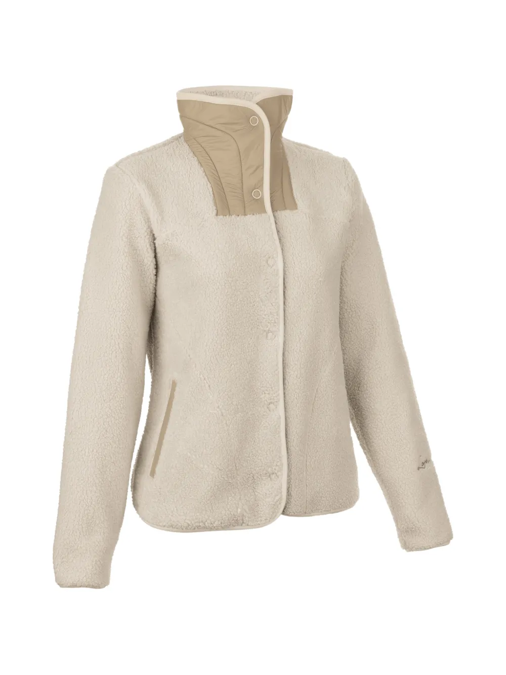 LAMUNT Sabine fleece high-neck cardigan - Neutrals