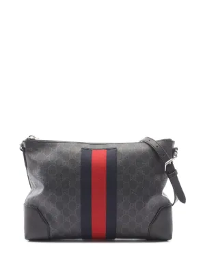 Gucci GGスプリーム ウェブ メッセンジャーバッグ ミニ | ブラック