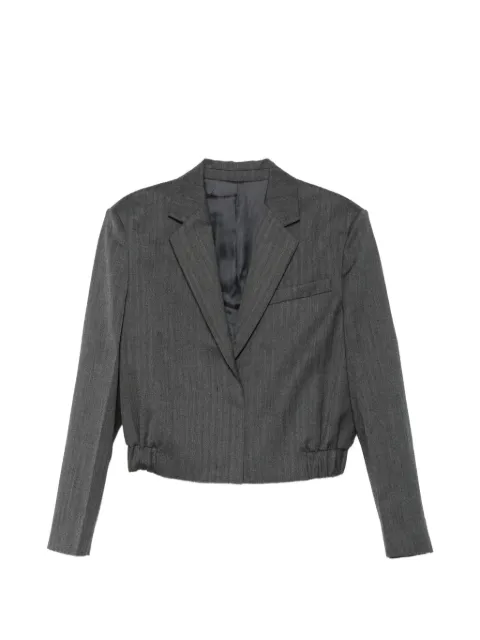 Juun.J herringbone-pattern cropped jacket