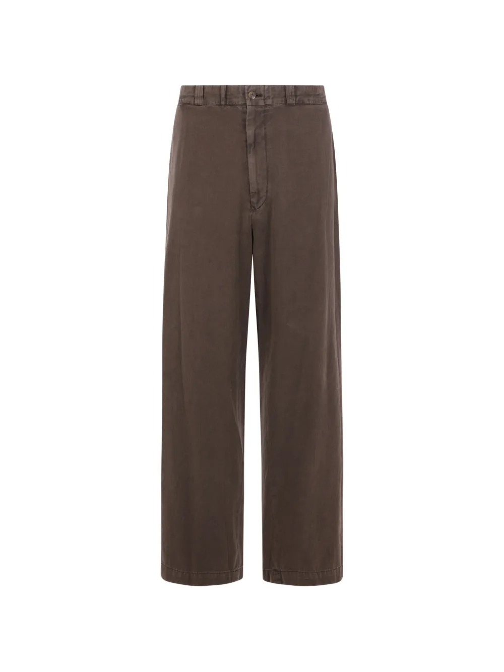 A.presse Gabardine Chino Trousers In Brown