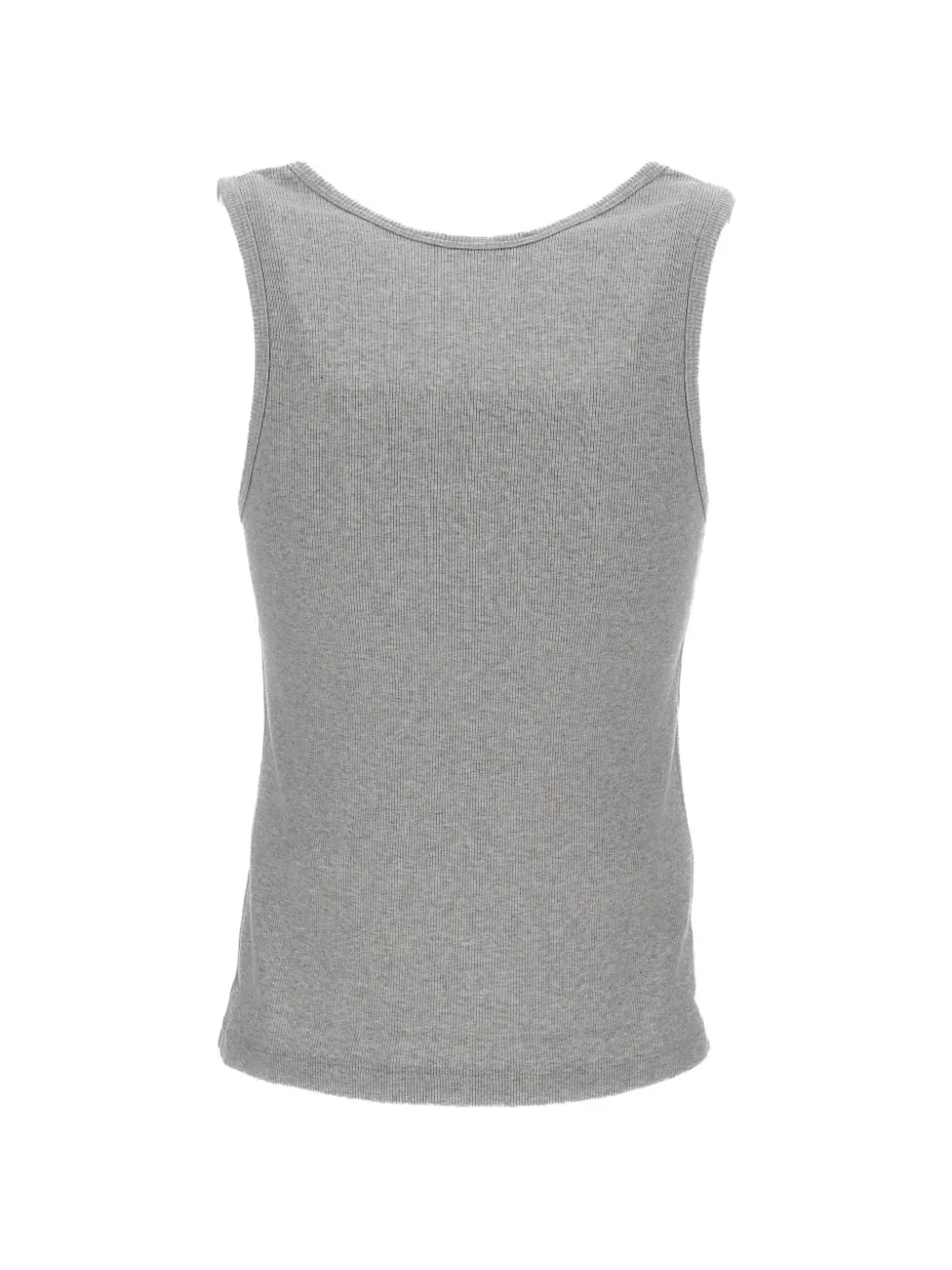 Maison Kitsuné Ribgebreide top met logo-patch Grijs