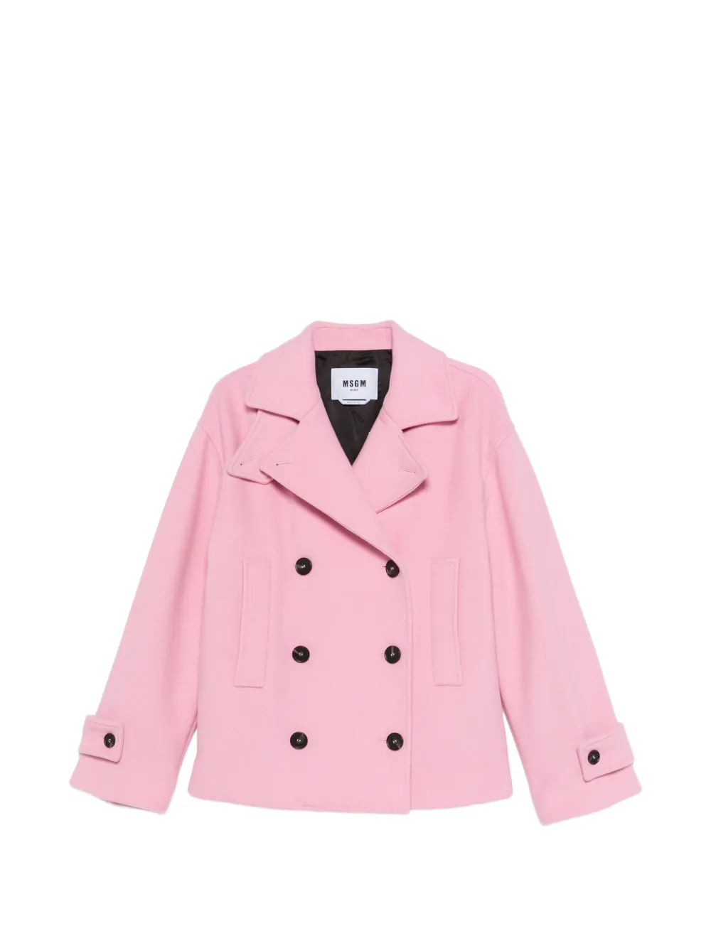 MSGM notch-lapel double-breasted coat - Rosa