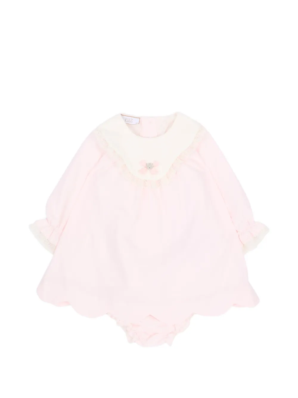 Paz Rodriguez robe à bords festonnés et détail de nœud - Rose Paz Rodriguez robe à bords festonnés et détail de nœud - Rose