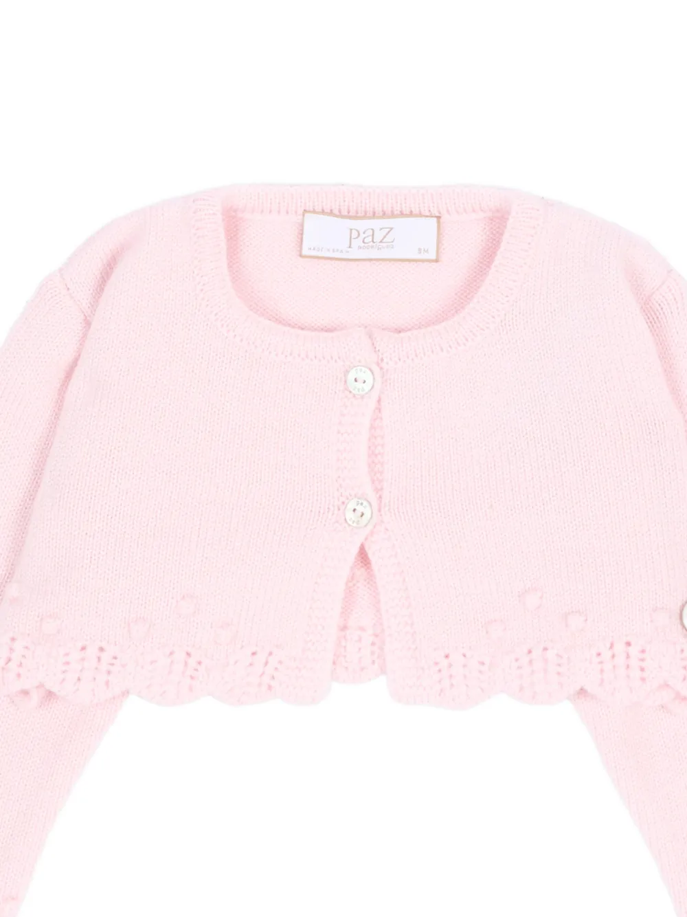 Paz Rodriguez Alaia cropped vest met gewelfde rand Roze