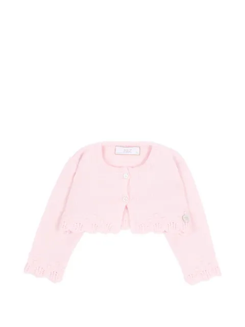 Paz Rodriguez Alaia scalloped-edge cropped cardigan