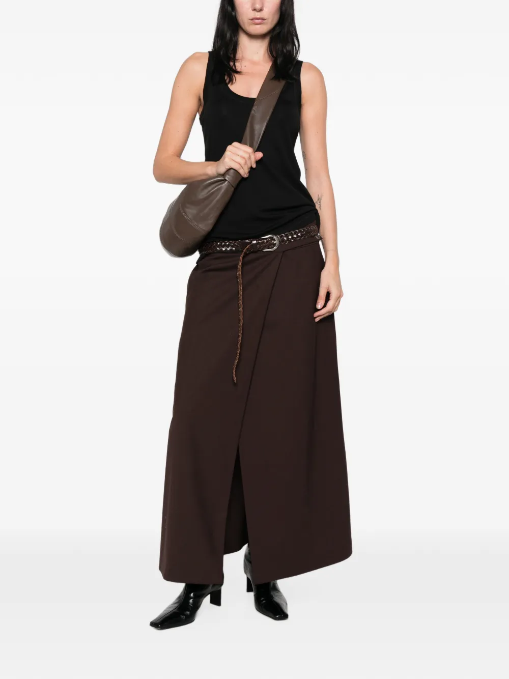 LEMAIRE Tanktop met diepe ronde hals Zwart
