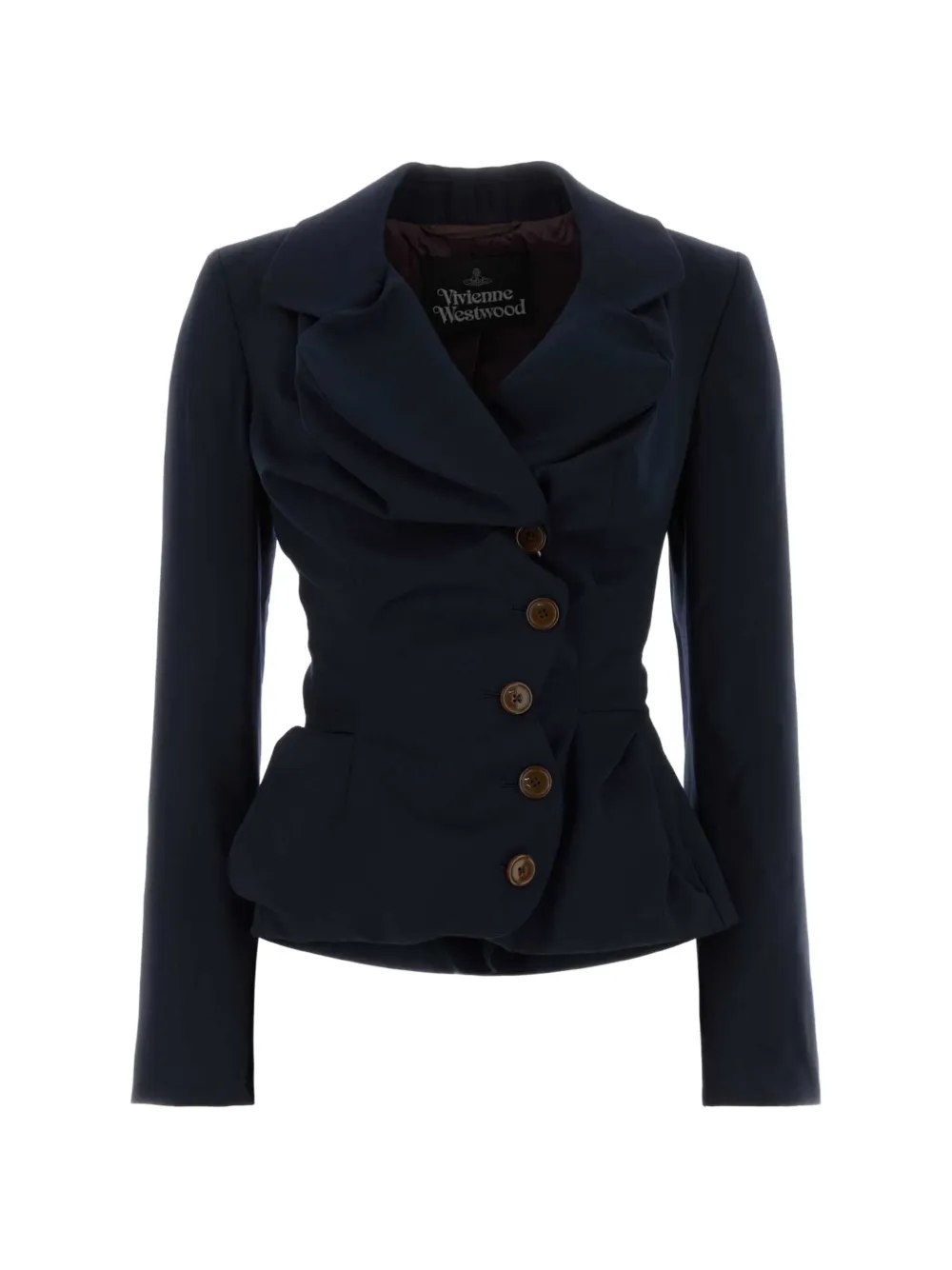 Vivienne Westwood Drunken Asymmetric Jacket In Blue