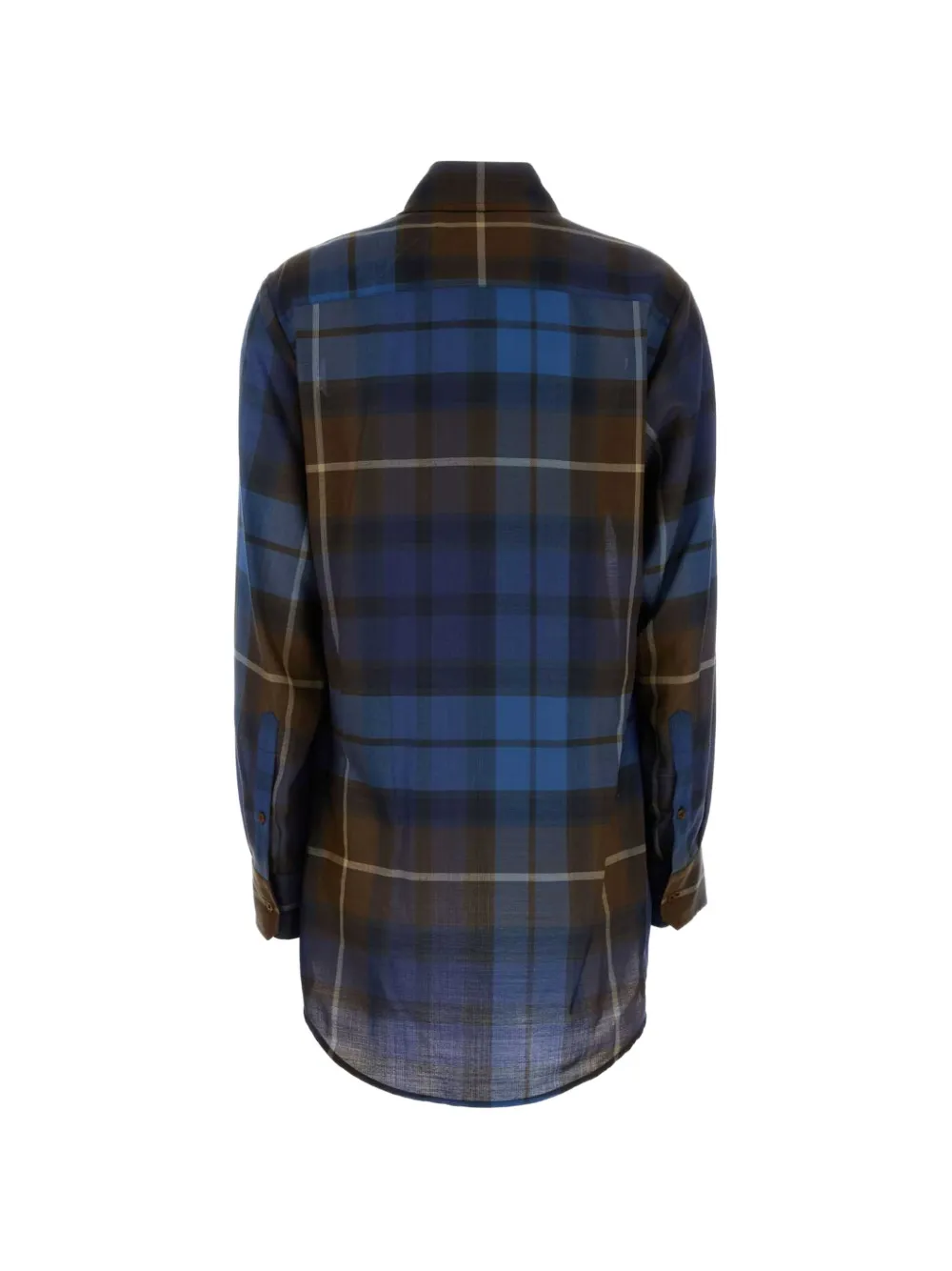 Vivienne Westwood Gedrapeerde blouse met tartan-print Blauw