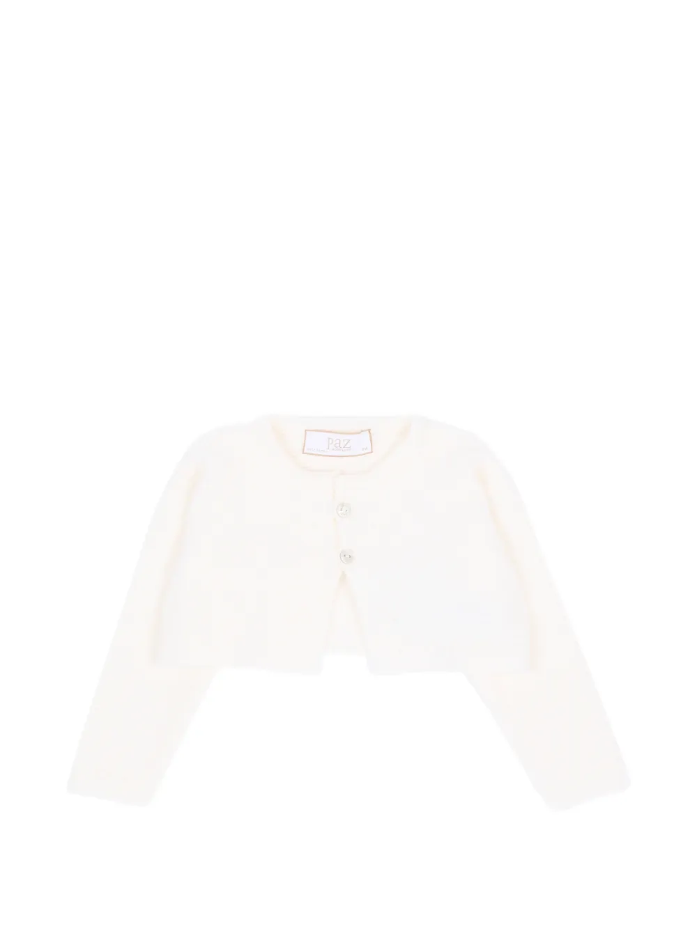 Paz Rodriguez Paz fine-knit button-up cropped cardigan - Bianco