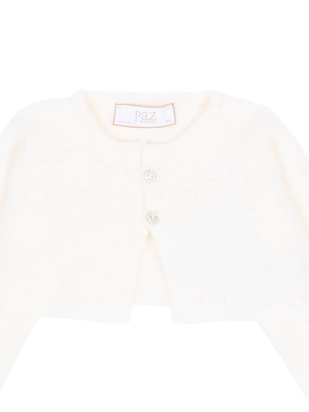 Paz Rodriguez Paz fijngebreid cropped vest met knopen Wit