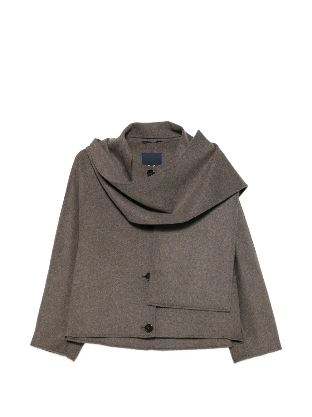 'S Max Mara veste boutonnée à détail de foulard - Marron