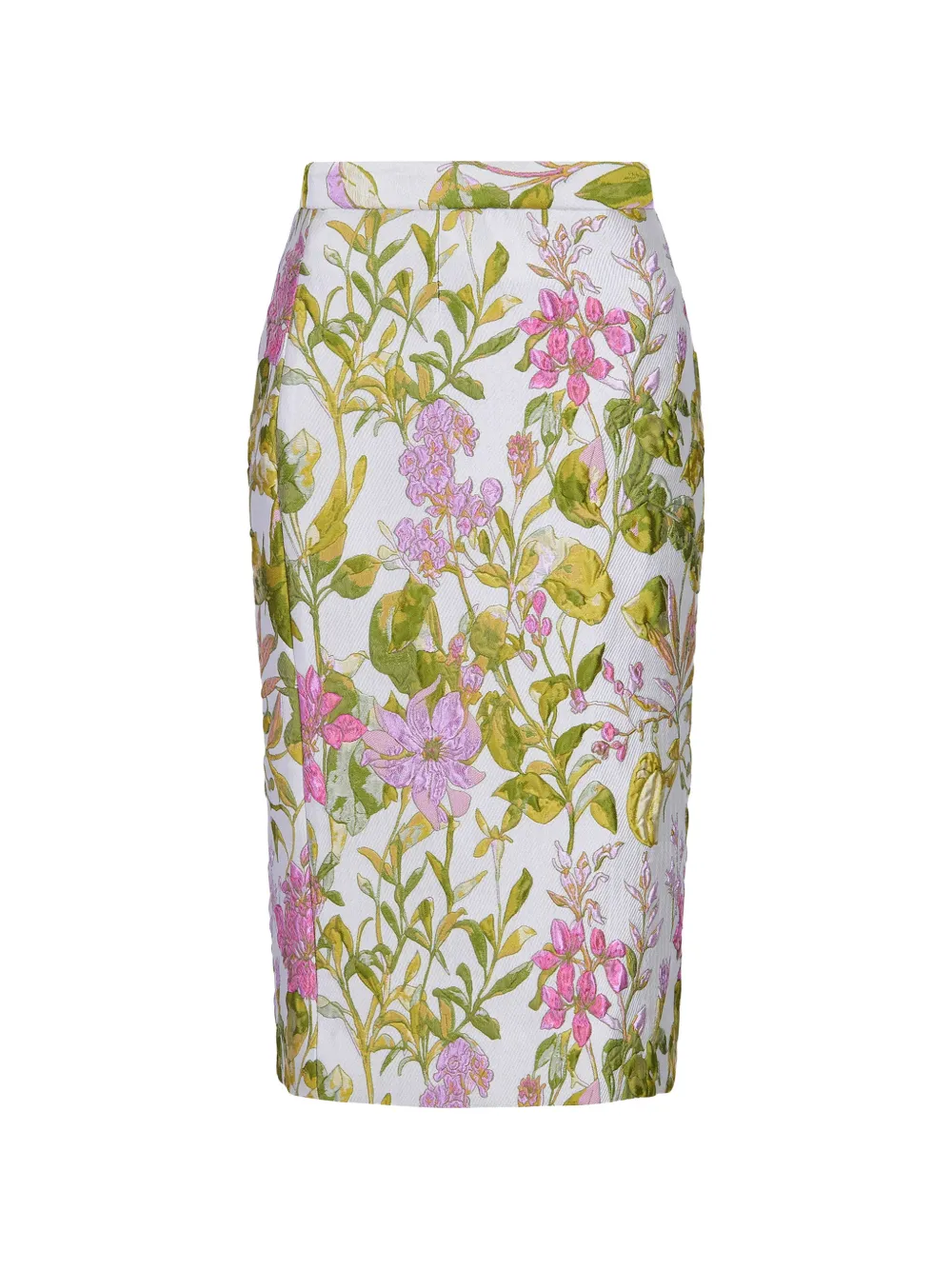 Libertine Dianthus jacquard midi pencil skirt - Verde