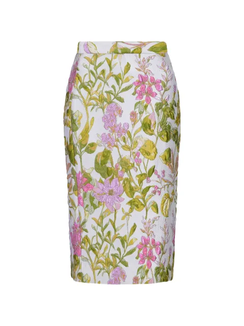 Libertine Dianthus jacquard midi pencil skirt