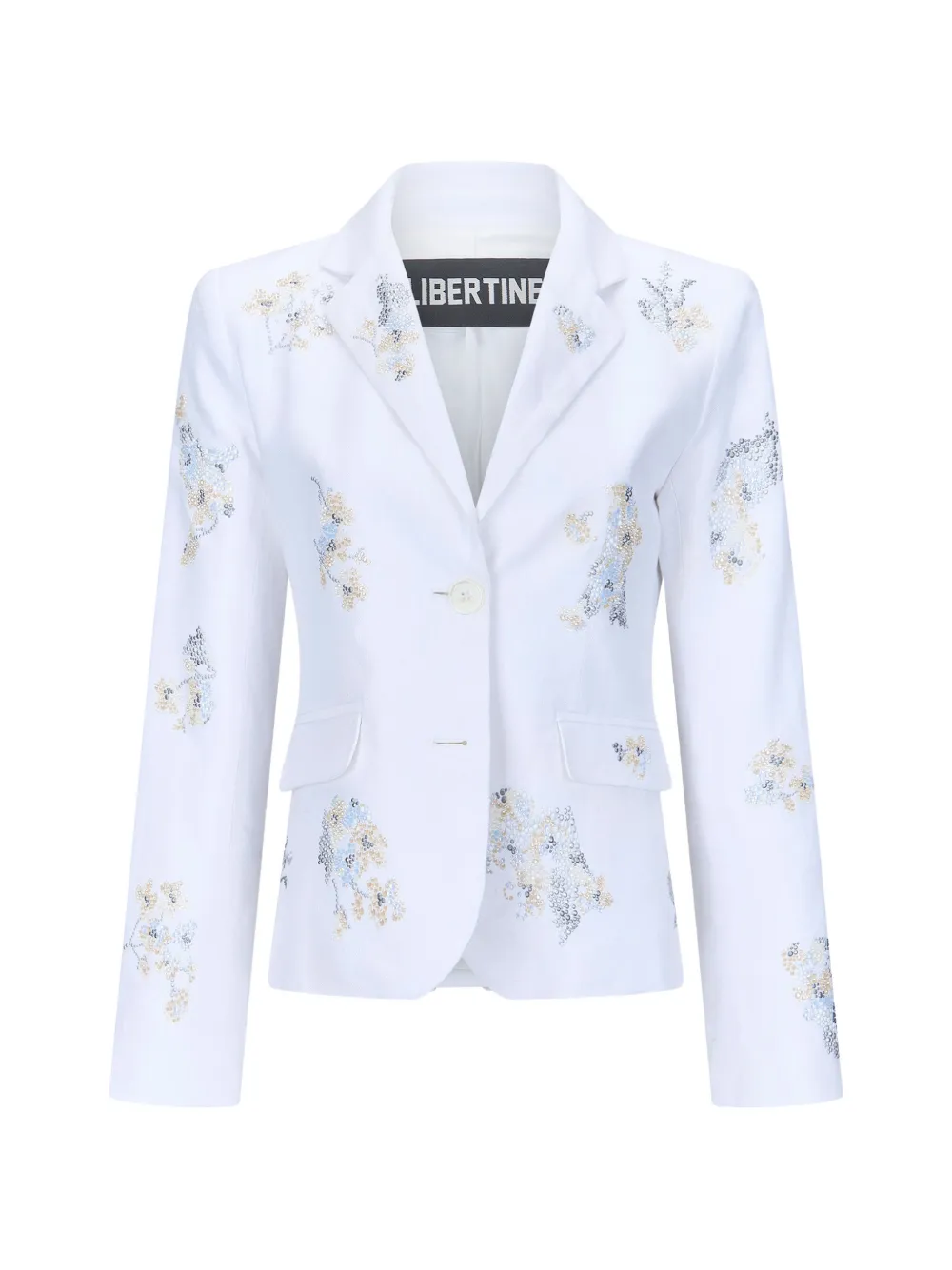 Libertine Porcelain Garden sequin-embellished blazer - Bianco