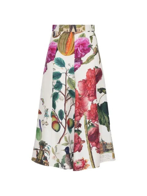 Libertine Hollyhock Tulip print midi skirt