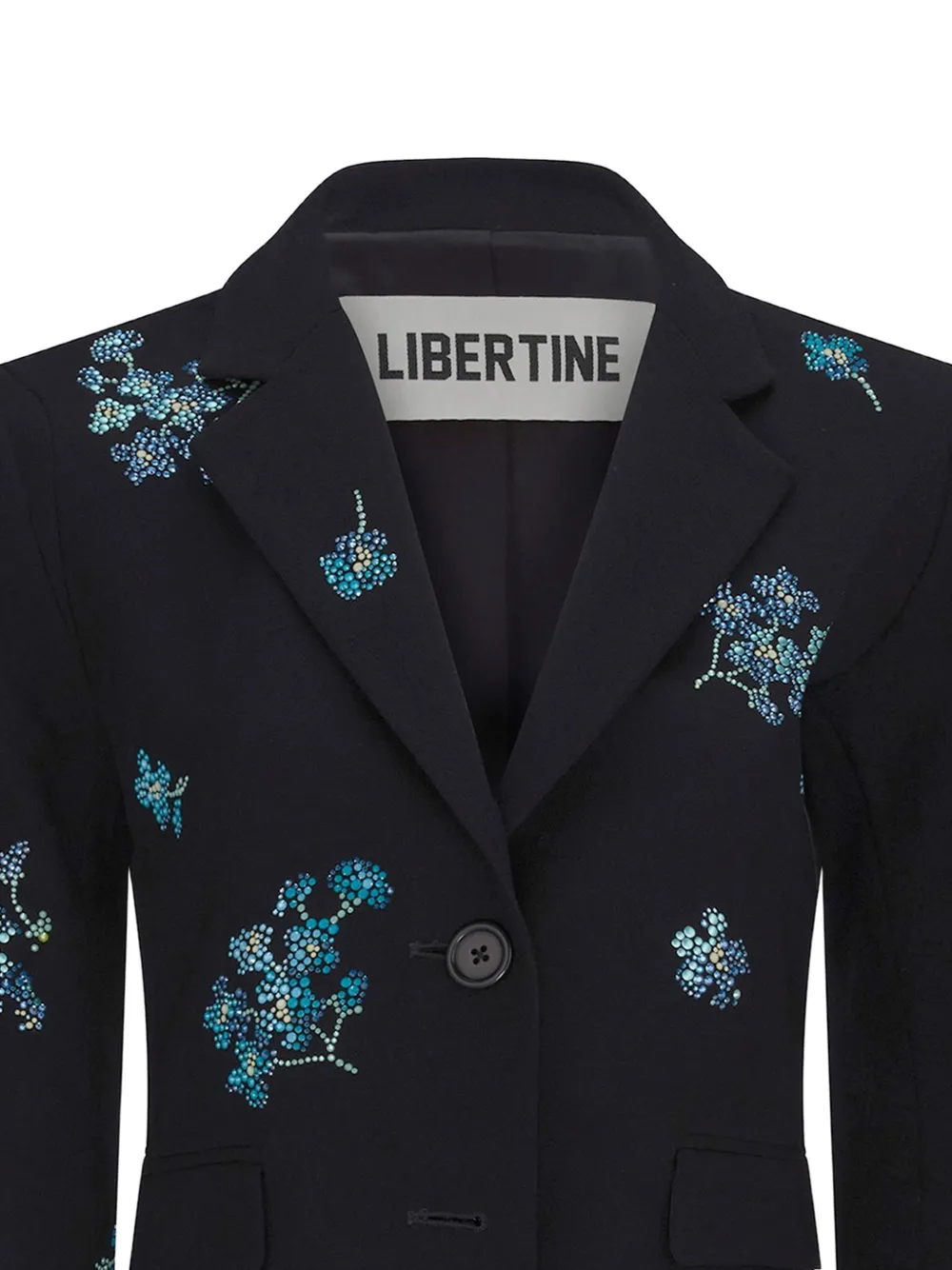 Libertine Bluebell Lane verfraaide wollen blazer Zwart