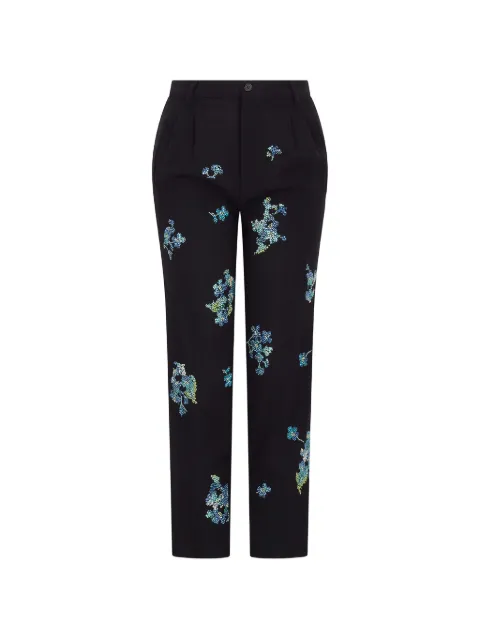Libertine Bluebell Lane embellished wool trousers