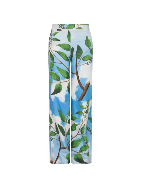 Libertine Magritte Slim Aarons silk trousers