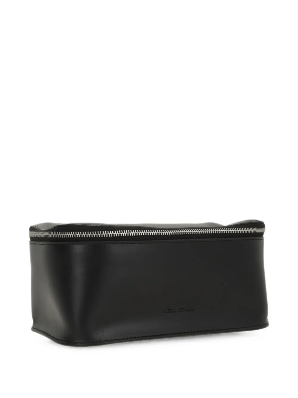 Rick Owens medium leather wash bag · One Size