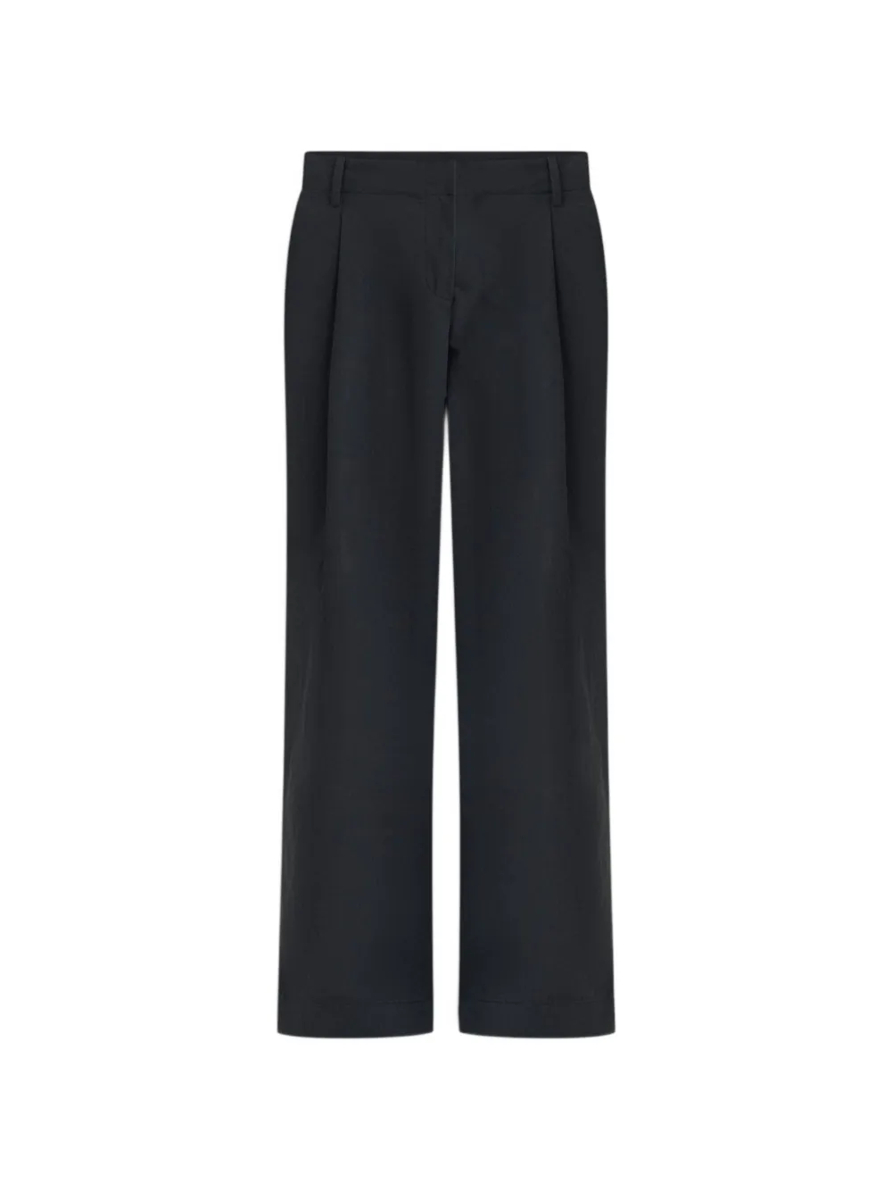Belle Anna Pleated Wide-leg Trousers In Black