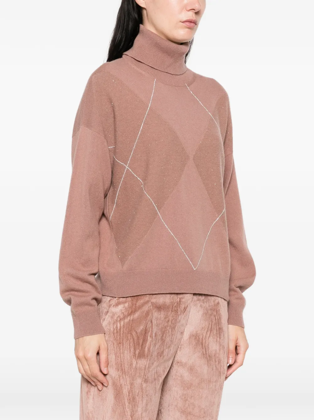 Peserico Coltrui met argyle-patroon Roze
