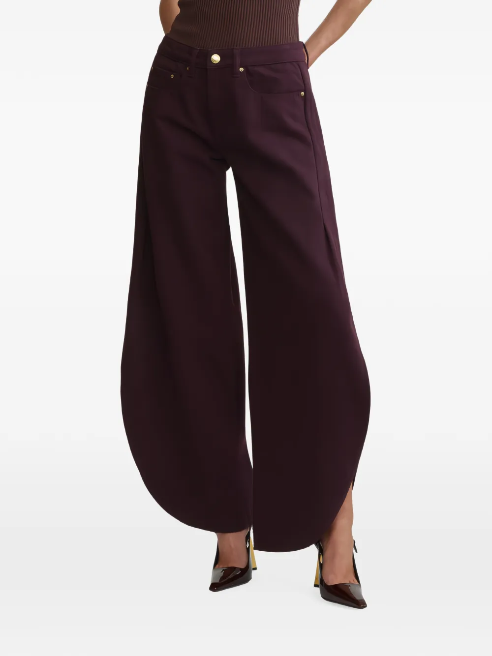 DL1961 Rori slit-detail barrel-leg jeans - Viola