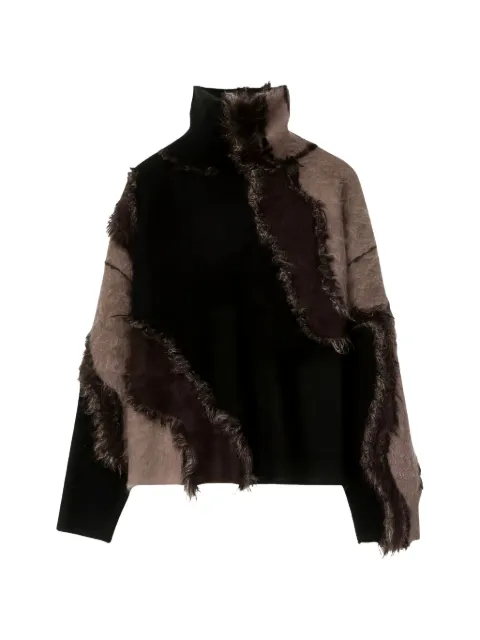 Iris Von Arnim Tinaja patchwork cashmere sweater