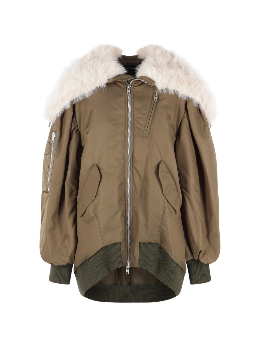 Simone Rocha faux-fur trim bomber jacket