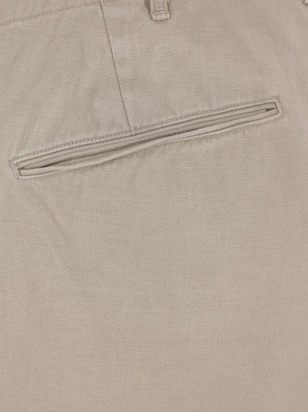 A.PRESSE Katoenen gabardine pantalon Beige