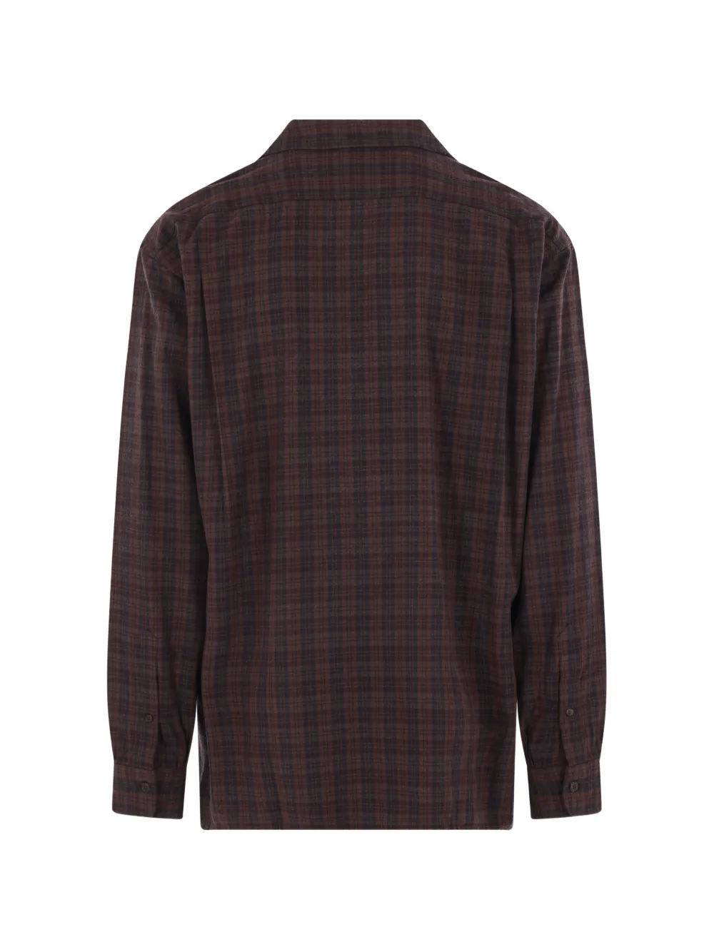 A.PRESSE check-pattern slub-silk shirt Bruin