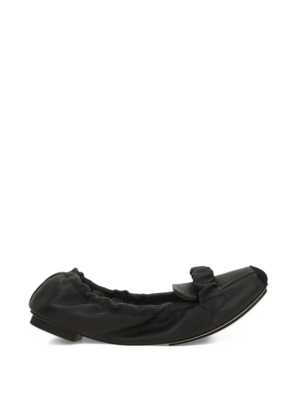 Yohji Yamamoto x Repetto ruched ballet flats - Nero