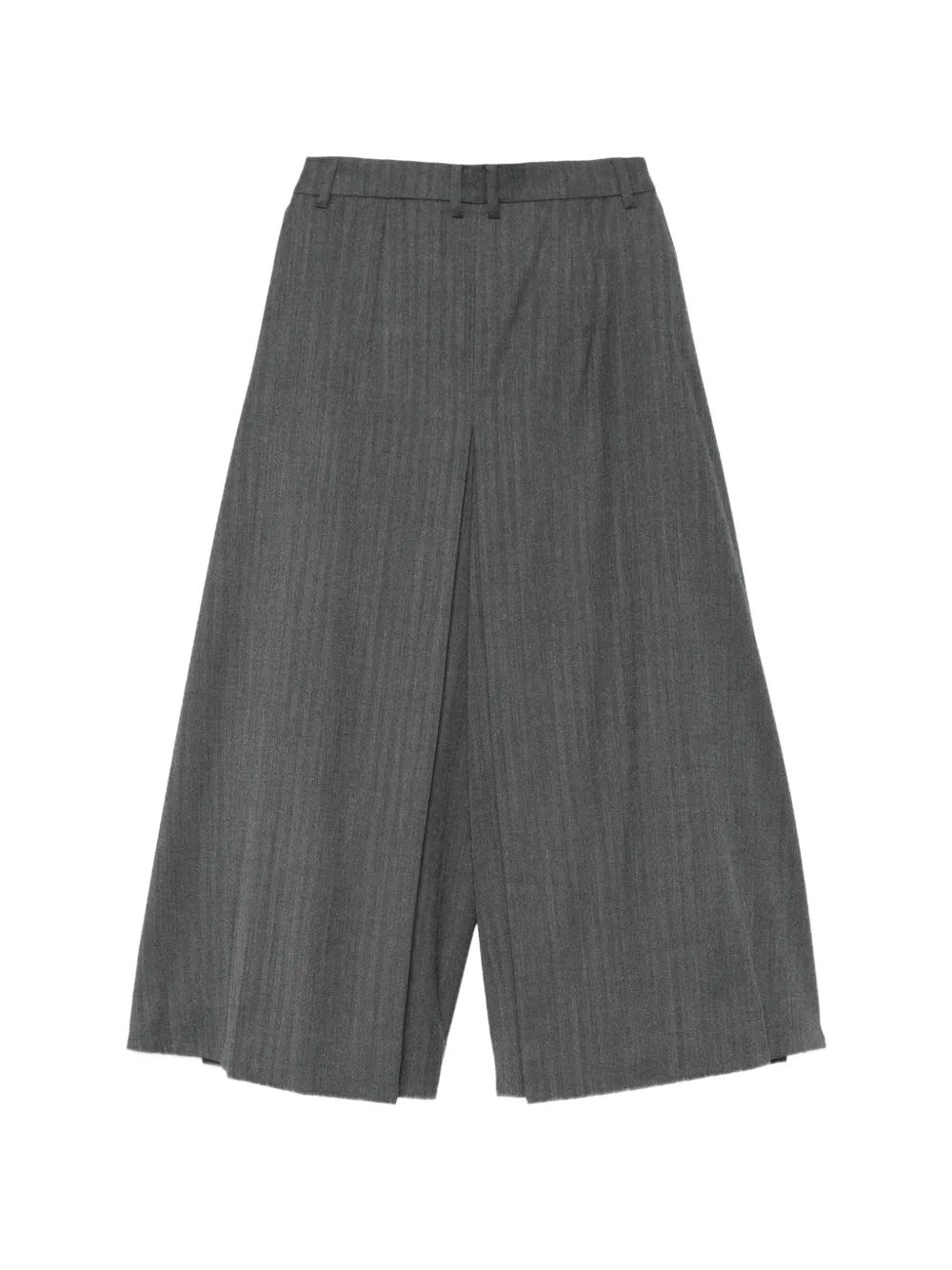 Juunj Herringbone-pattern Pleated Trousers In Grey
