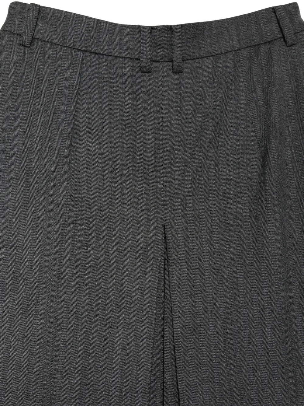 Juunj Herringbone-pattern Pleated Trousers In Grey