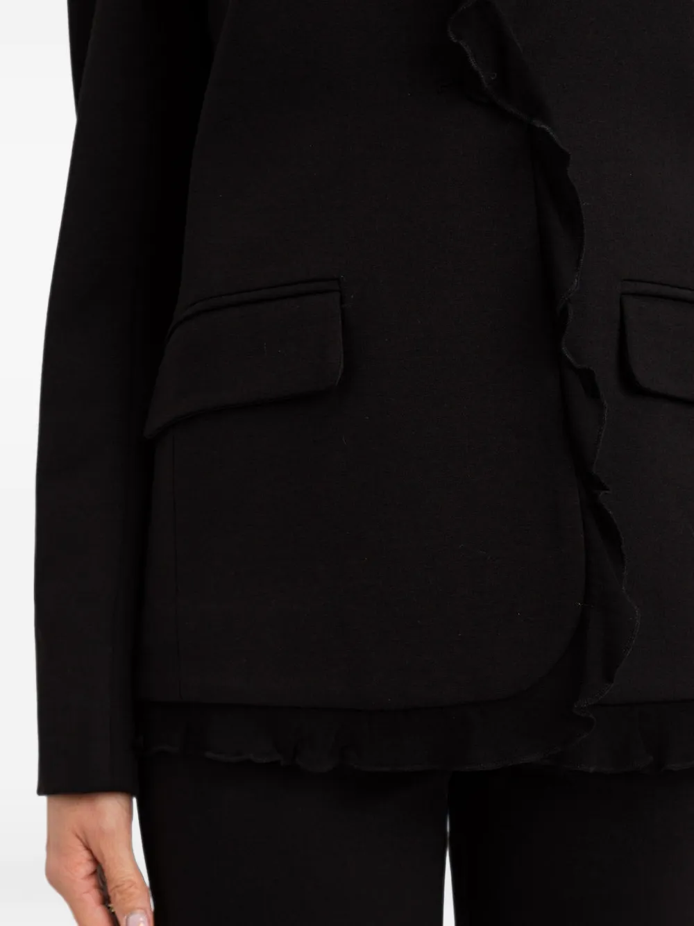 TWINSET Blazer met ruches afwerking Zwart