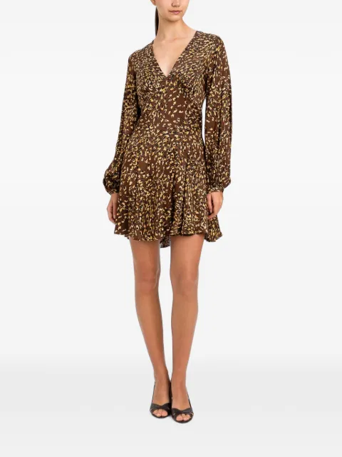 TWINSET animal-print V-neck mini dress